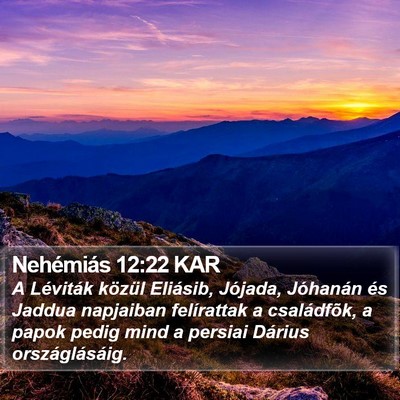 Nehémiás 12:22 KAR Bible Verse Image