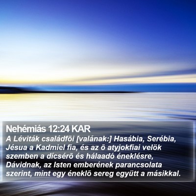 Nehémiás 12:24 KAR Bible Verse Image