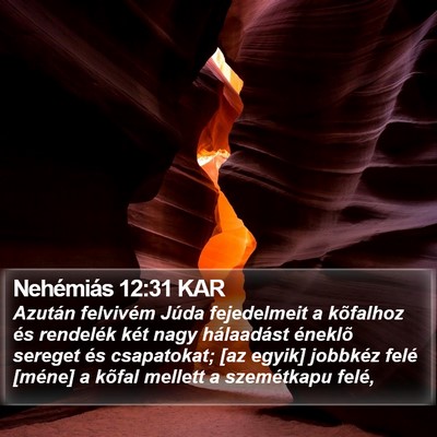 Nehémiás 12:31 KAR Bible Verse Image