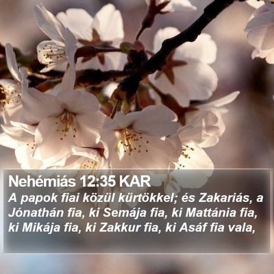 Nehémiás 12:35 KAR Bible Verse Image