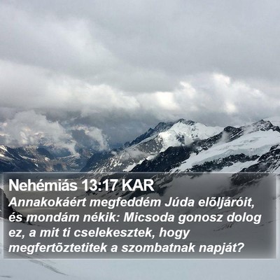 Nehémiás 13:17 KAR Bible Verse Image