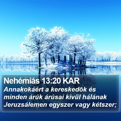 Nehémiás 13:20 KAR Bible Verse Image