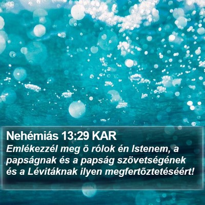 Nehémiás 13:29 KAR Bible Verse Image