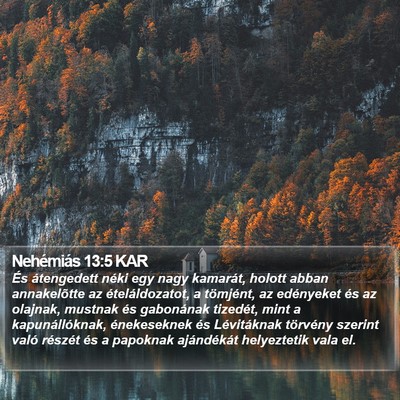 Nehémiás 13:5 KAR Bible Verse Image