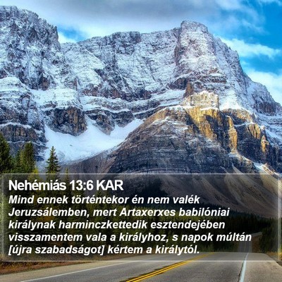 Nehémiás 13:6 KAR Bible Verse Image