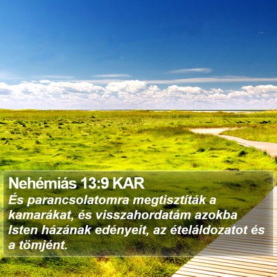 Nehémiás 13:9 KAR Bible Verse Image