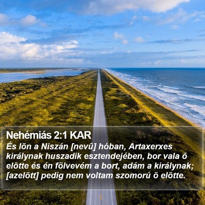 Nehémiás 2:1 KAR Bible Verse Image