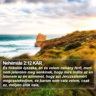 Nehémiás 2:12 KAR Bible Verse Image