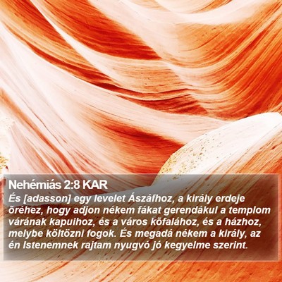 Nehémiás 2:8 KAR Bible Verse Image