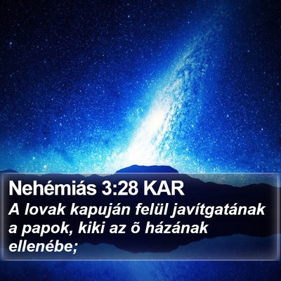 Nehémiás 3:28 KAR Bible Verse Image