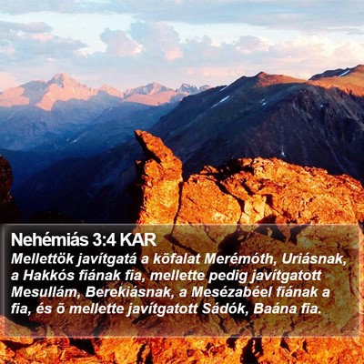 Nehémiás 3:4 KAR Bible Verse Image