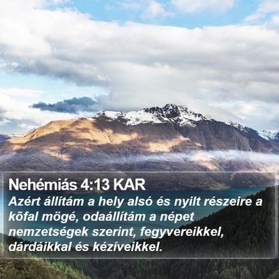 Nehémiás 4:13 KAR Bible Verse Image
