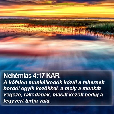 Nehémiás 4:17 KAR Bible Verse Image