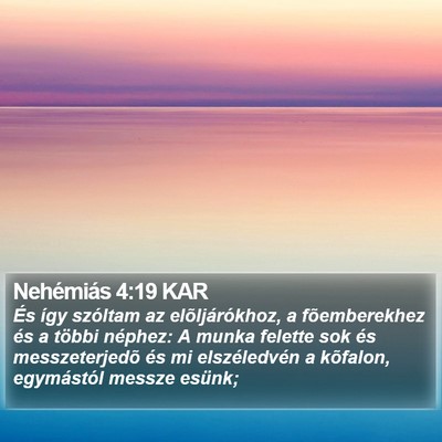Nehémiás 4:19 KAR Bible Verse Image