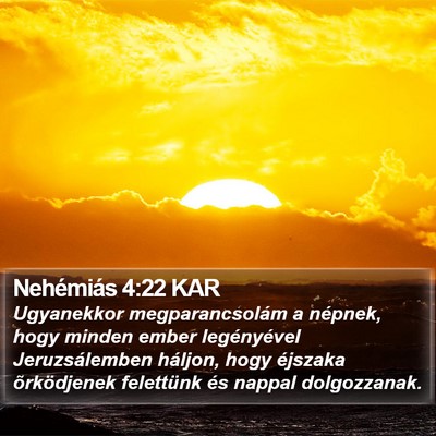 Nehémiás 4:22 KAR Bible Verse Image