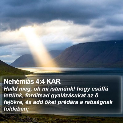 Nehémiás 4:4 KAR Bible Verse Image