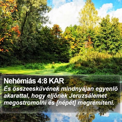 Nehémiás 4:8 KAR Bible Verse Image