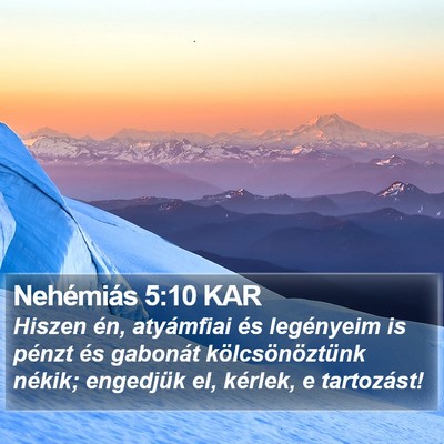 Nehémiás 5:10 KAR Bible Verse Image