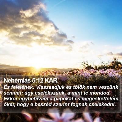 Nehémiás 5:12 KAR Bible Verse Image