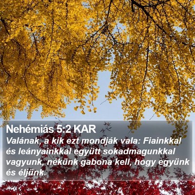 Nehémiás 5:2 KAR Bible Verse Image