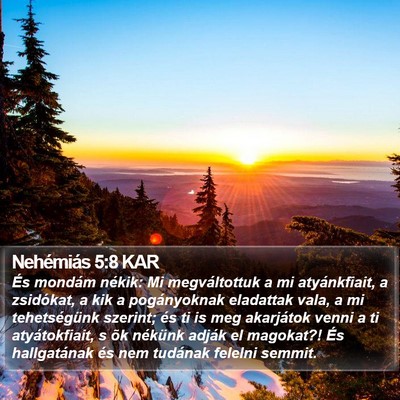 Nehémiás 5:8 KAR Bible Verse Image