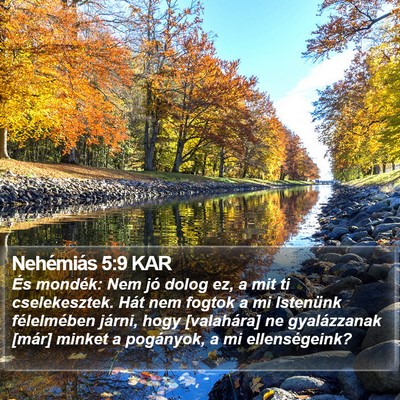 Nehémiás 5:9 KAR Bible Verse Image