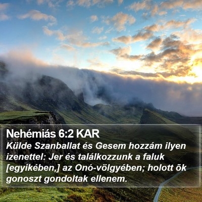 Nehémiás 6:2 KAR Bible Verse Image