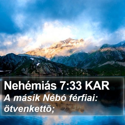 Nehémiás 7:33 KAR Bible Verse Image