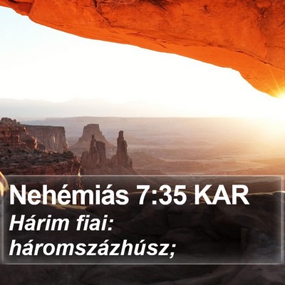 Nehémiás 7:35 KAR Bible Verse Image