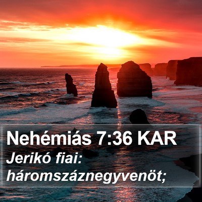 Nehémiás 7:36 KAR Bible Verse Image