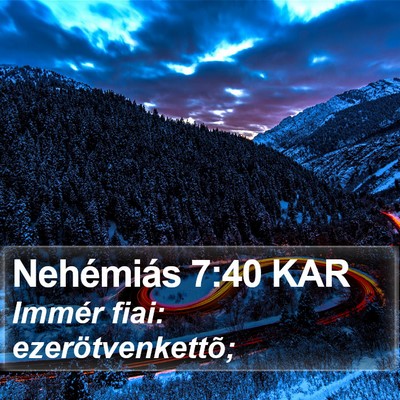Nehémiás 7:40 KAR Bible Verse Image