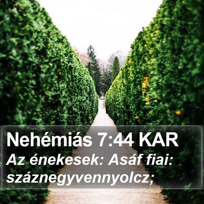 Nehémiás 7:44 KAR Bible Verse Image