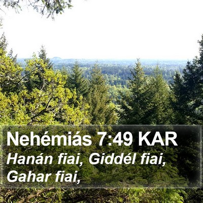Nehémiás 7:49 KAR Bible Verse Image