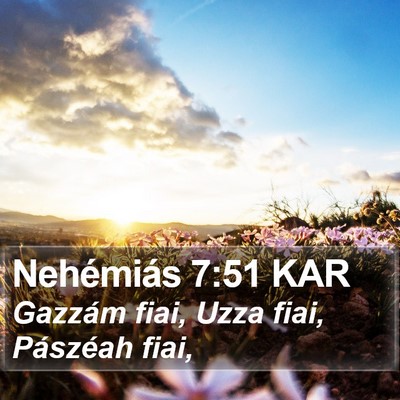 Nehémiás 7:51 KAR Bible Verse Image