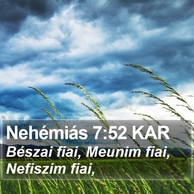 Nehémiás 7:52 KAR Bible Verse Image