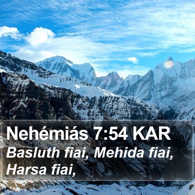 Nehémiás 7:54 KAR Bible Verse Image