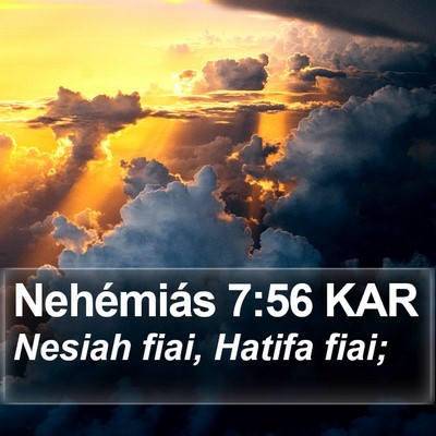 Nehémiás 7:56 KAR Bible Verse Image