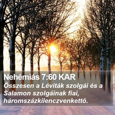 Nehémiás 7:60 KAR Bible Verse Image