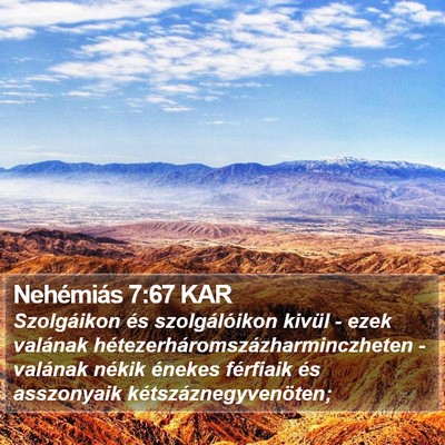 Nehémiás 7:67 KAR Bible Verse Image
