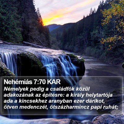 Nehémiás 7:70 KAR Bible Verse Image