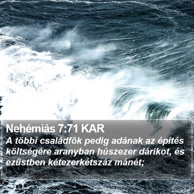 Nehémiás 7:71 KAR Bible Verse Image