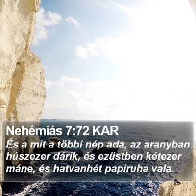 Nehémiás 7:72 KAR Bible Verse Image