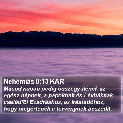 Nehémiás 8:13 KAR Bible Verse Image