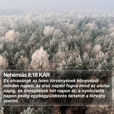 Nehémiás 8:18 KAR Bible Verse Image