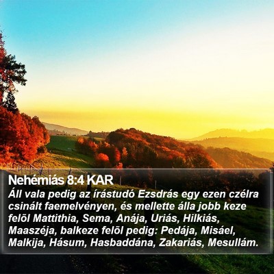Nehémiás 8:4 KAR Bible Verse Image
