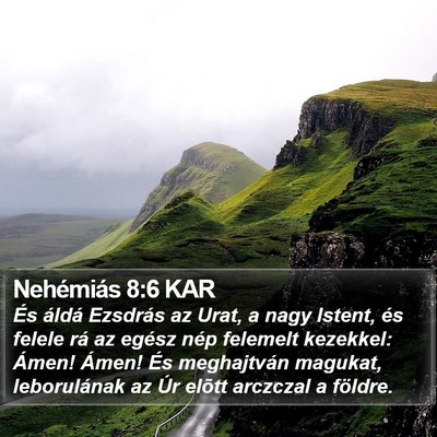 Nehémiás 8:6 KAR Bible Verse Image