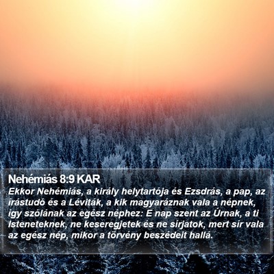Nehémiás 8:9 KAR Bible Verse Image