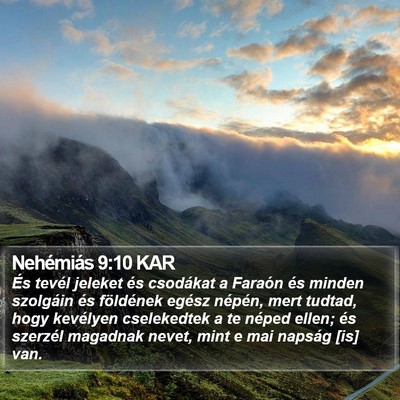 Nehémiás 9:10 KAR Bible Verse Image
