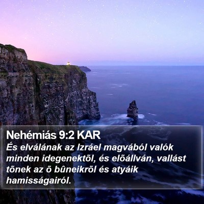 Nehémiás 9:2 KAR Bible Verse Image