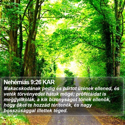 Nehémiás 9:26 KAR Bible Verse Image
